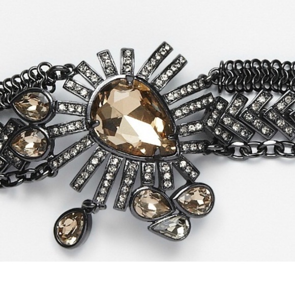 📂Ann Taylor citrine Pear & crystal bracelet - Picture 1 of 8